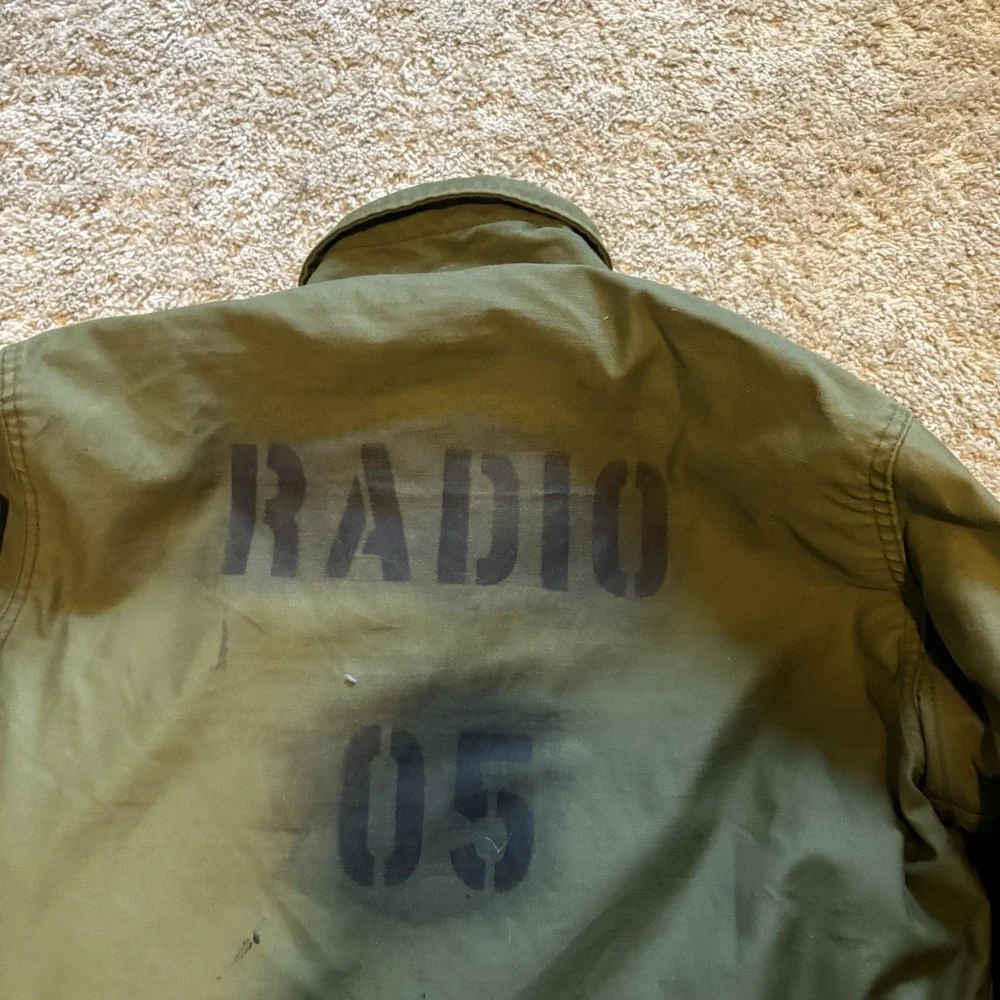 Vintage 60s 70s Vietnam War Cold Weather Permeable Deck Jacket Large